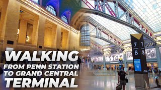 Walking NYC  Penn Station to Times Square amp Grand Central Terminal July 2021 [upl. by Lenzi876]