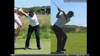 Jon Rahm golf swing  Long Iron faceon amp downtheline July 2017 [upl. by Albrecht]