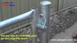 Gate Latch 2 way for round pipe and square [upl. by Eisdnyl]