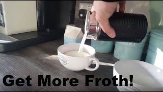 How to Get More Froth from Your Nespresso Coffee Aeroccino  Nespresso tips and help [upl. by Ailices]