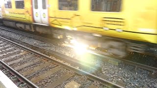 Merseyrail 507 009 making arcs at Birkdale station [upl. by Dunton]