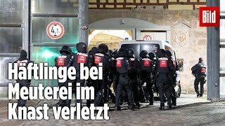 Gefängnismeuterei Polizei stürmt Knast in Thüringen  JVA Untermaßfeld [upl. by Debi]